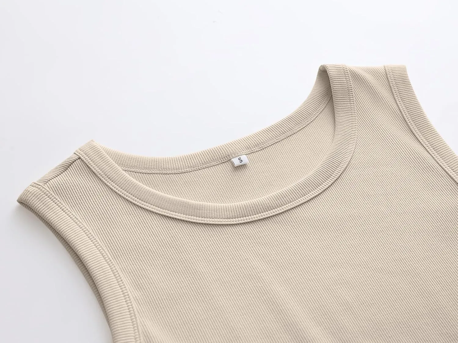 ANRABESS Womens Sleeveless High Neck Tank Tops Fashion Summer Casual Basic Slim Fit Ribbed Racerback Top Shirt Clothes