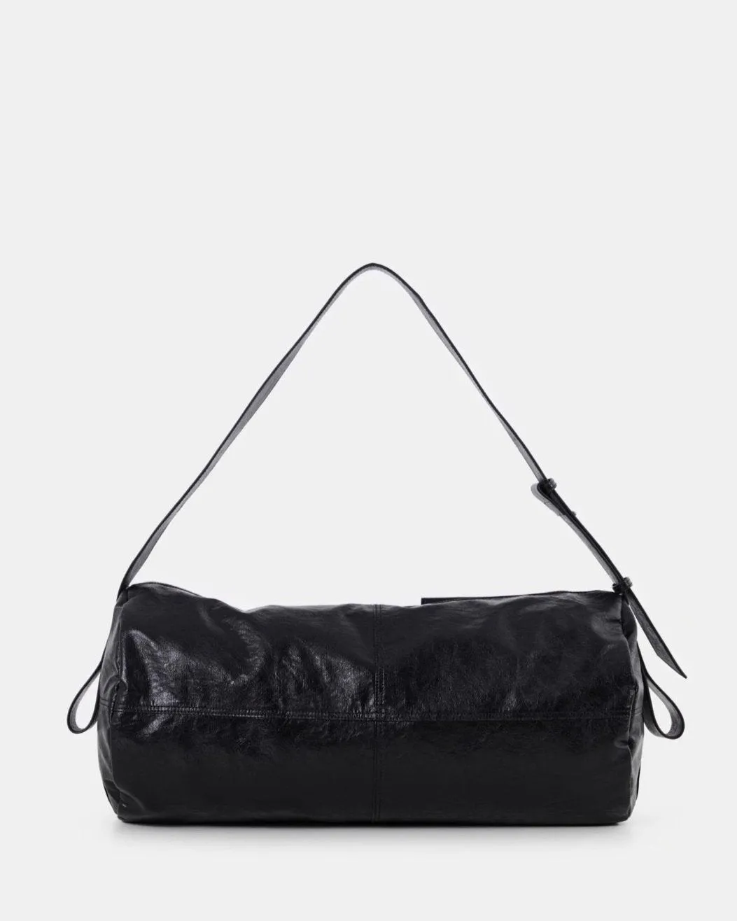 Chic Roll-Up Biker Soft Leather Shoulder Bag