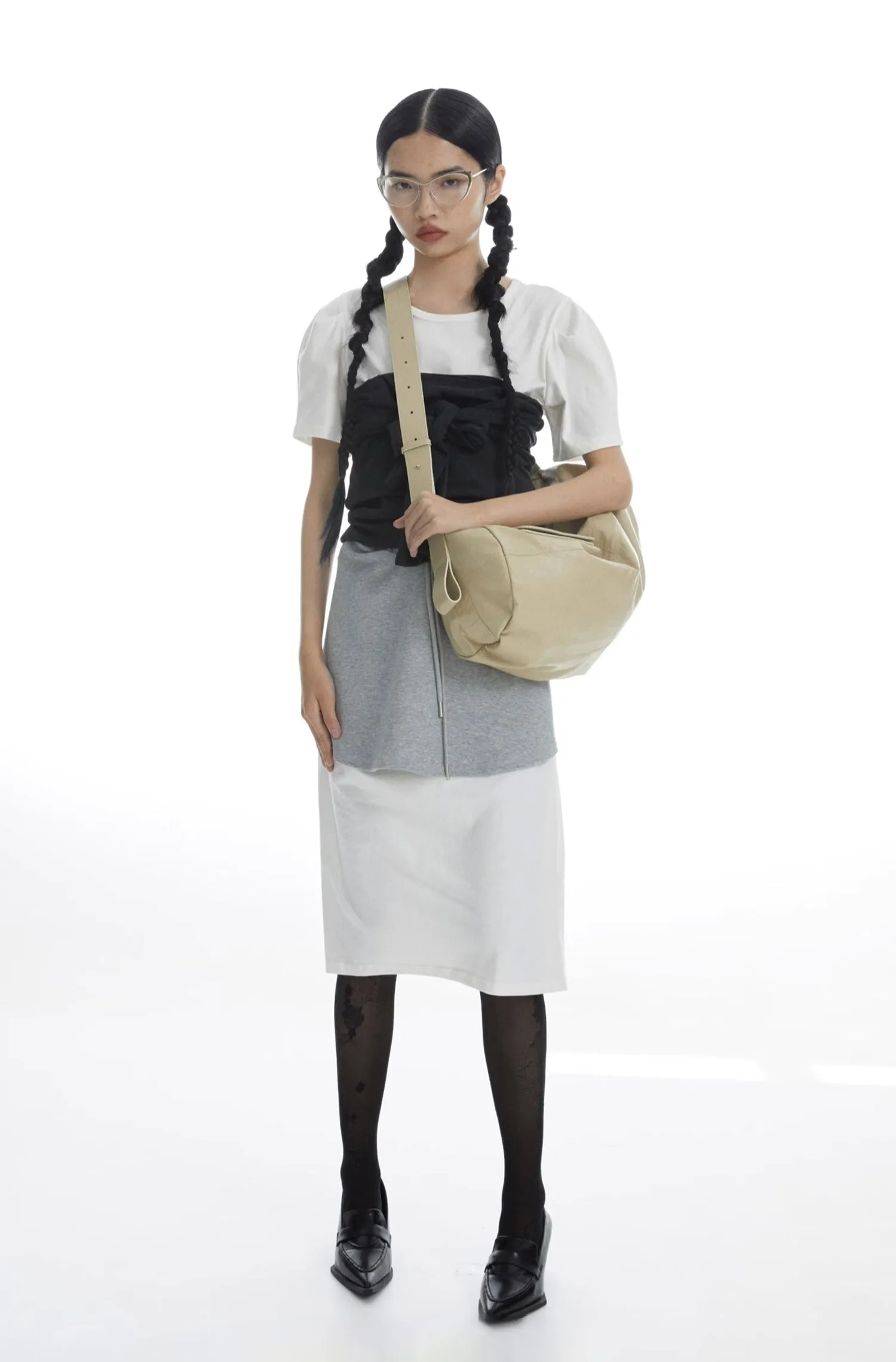 Chic Roll-Up Biker Soft Leather Shoulder Bag