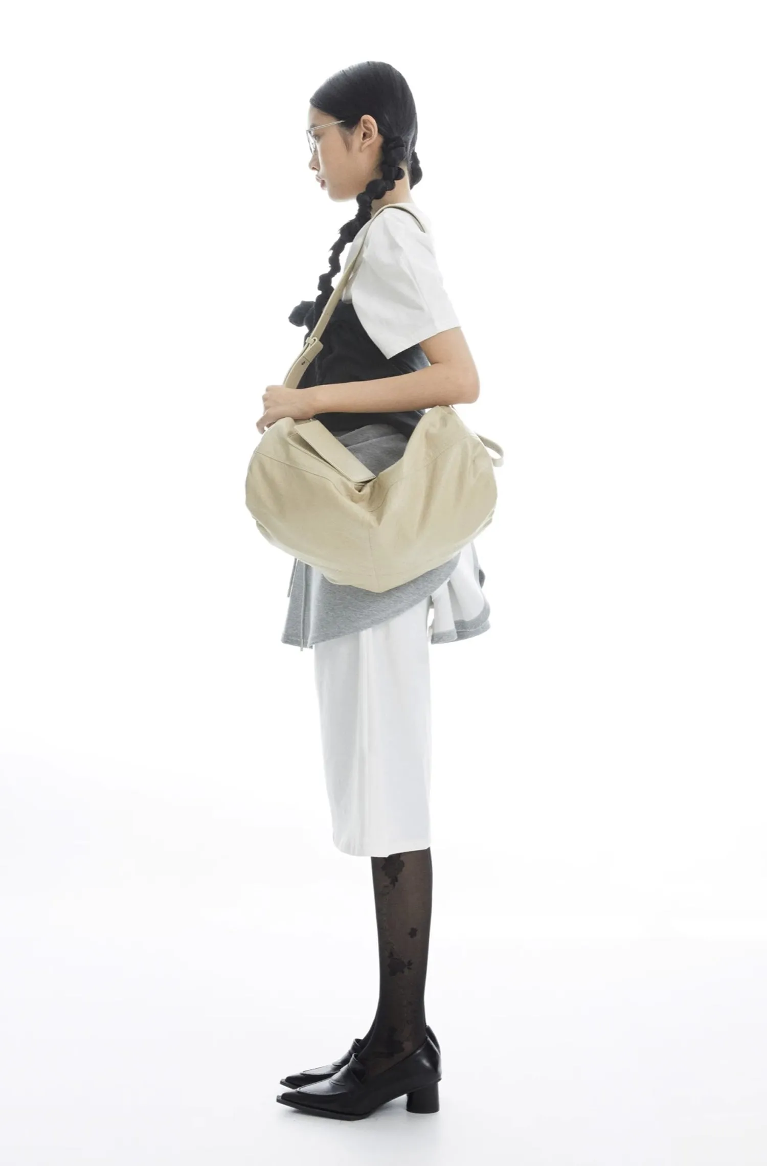 Chic Roll-Up Biker Soft Leather Shoulder Bag