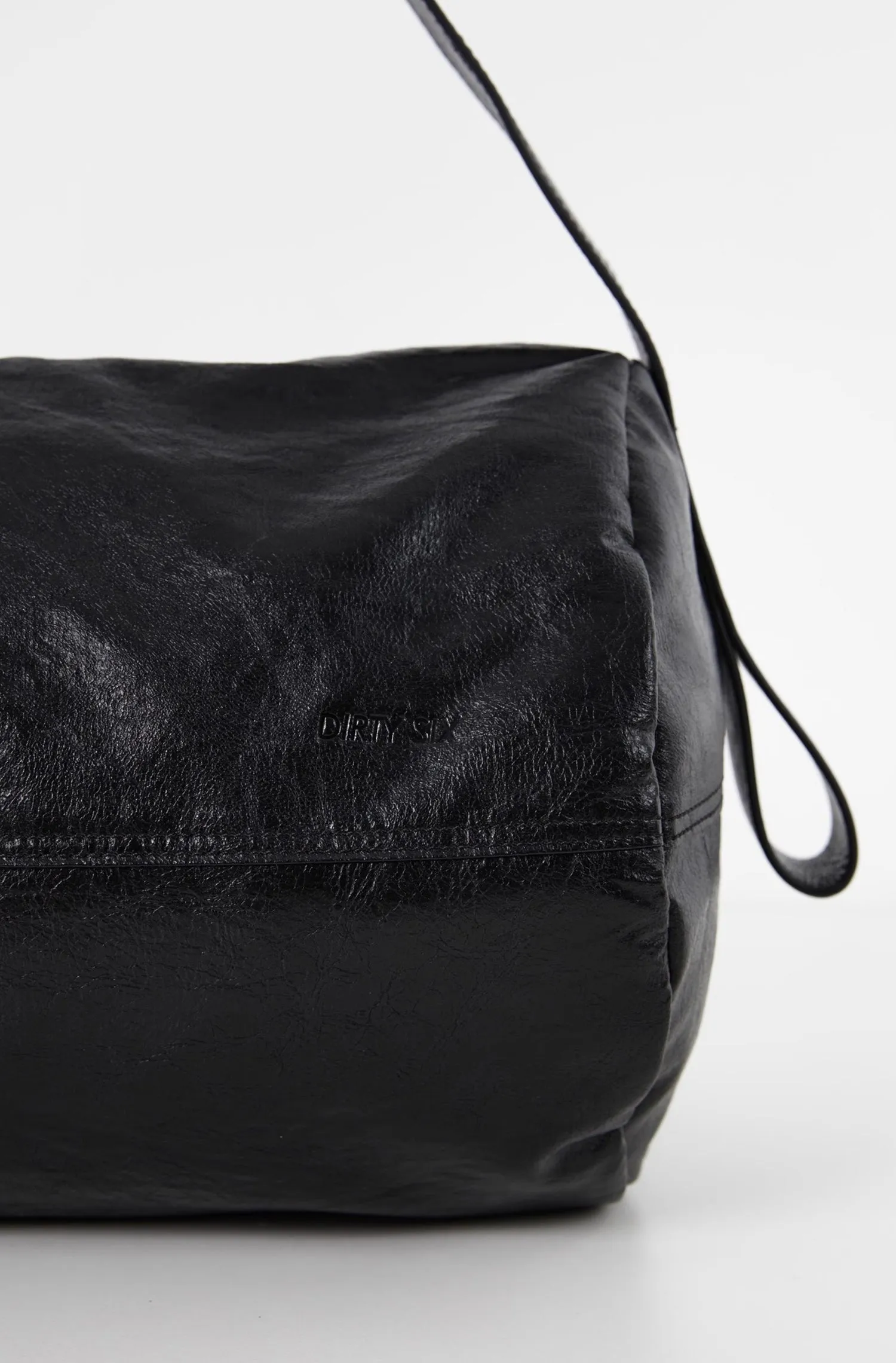 Chic Roll-Up Biker Soft Leather Shoulder Bag