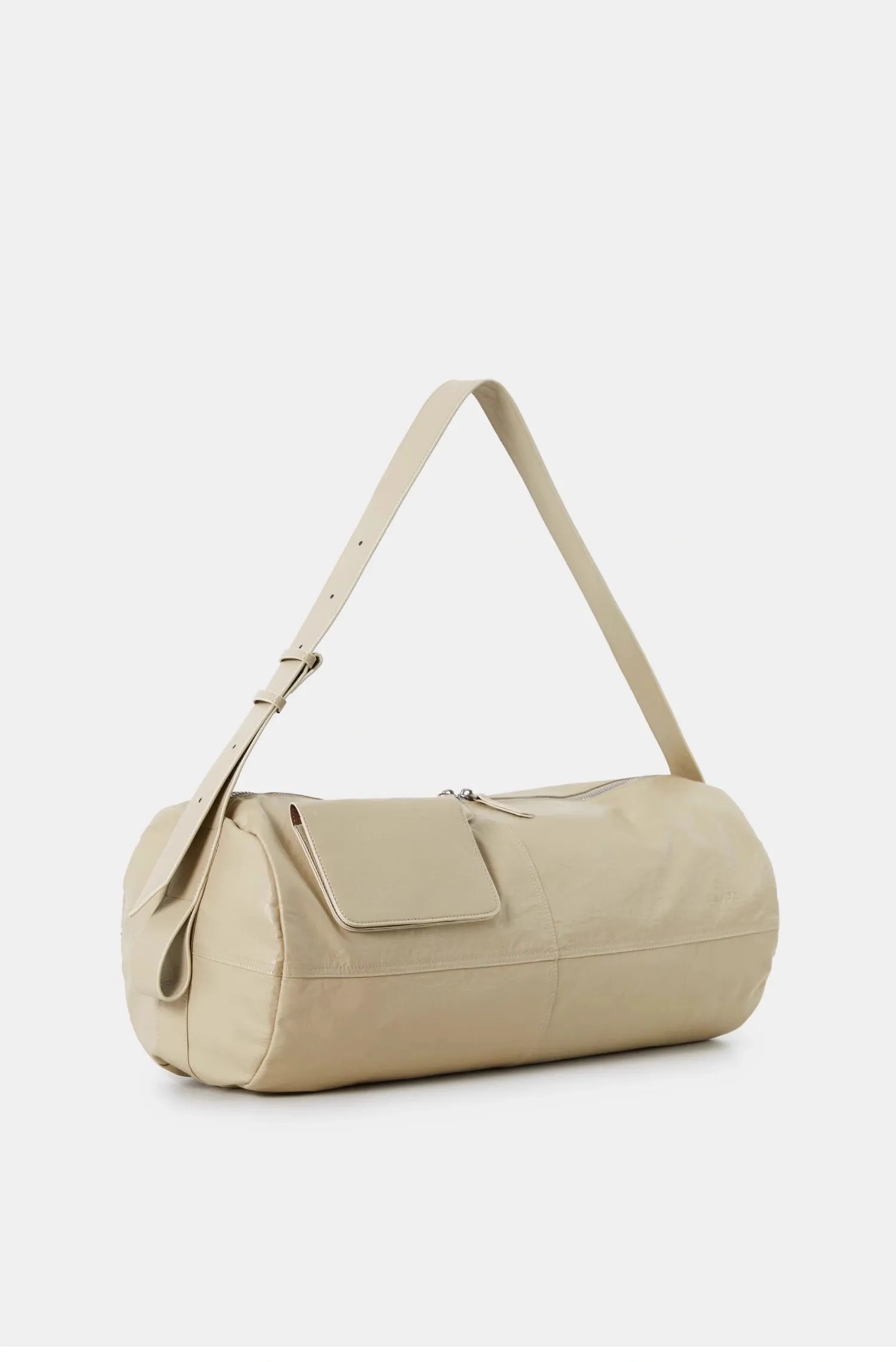 Chic Roll-Up Biker Soft Leather Shoulder Bag