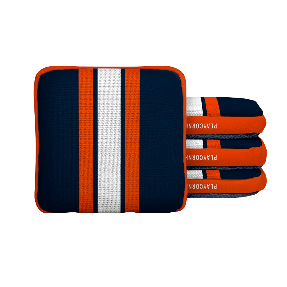 Chicago Football Gameday Stripes Synergy Edge Cornhole Bags