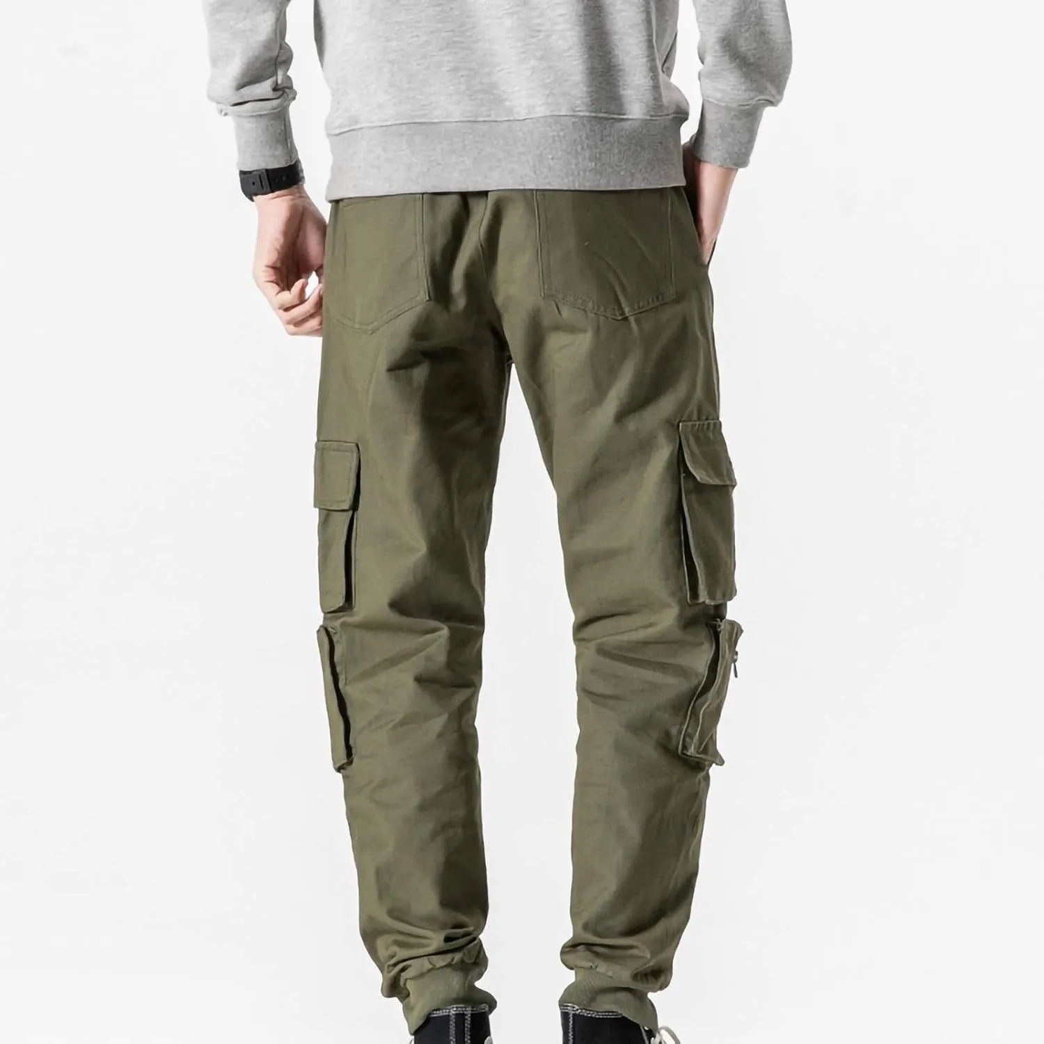 Chinos Pants Men Slim Fit Summer Men Fashion Sports Cargo Pants Straight Leg Loose Shorts Beach Pants