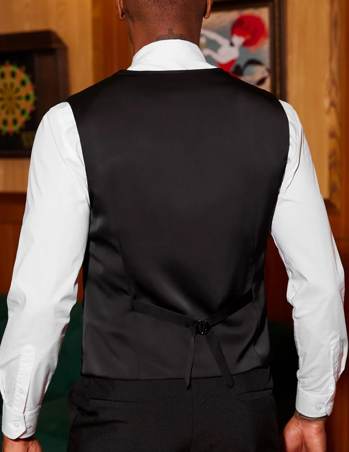 COOFANDY Men's Paisley Vests Victorian Steampunk Gothic Suit Vest Slim Fit V-Neck Tuxedo Waistcoat