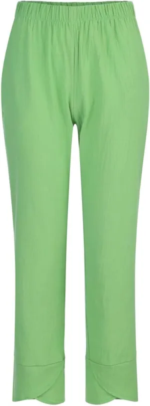 Cotton Linen Pants for Women Casual Capri Pant Plus Size Wide Leg Palazzo Summer Cropped Elastic Waist Trousers
