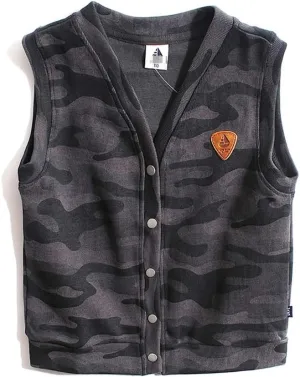 Cotton Warm Vests Unisex Padded Waistcoat Sleevless Fall Winter Warm Waistcoat Vest Coat Tops Waistcoat (Color : Black, Size : XXX-Large)