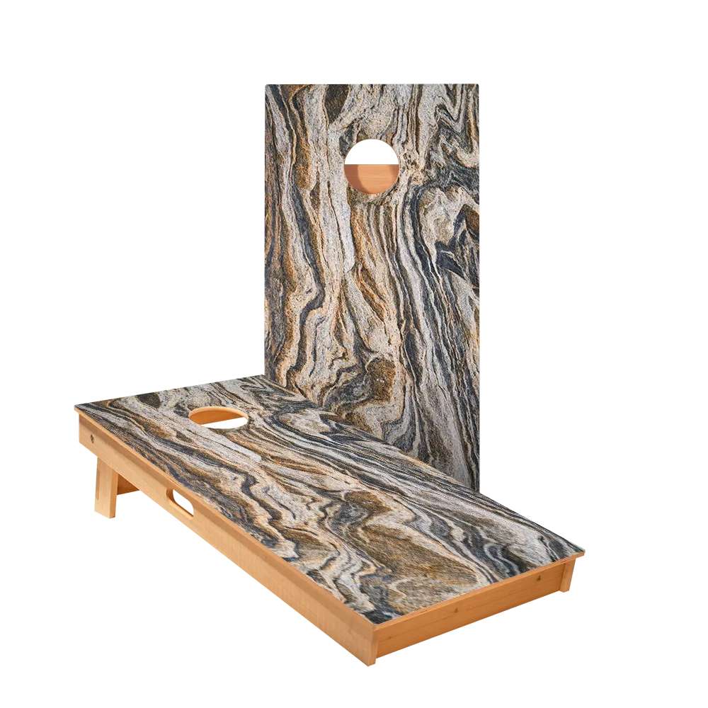 Dark Marble Star Cornhole Boards
