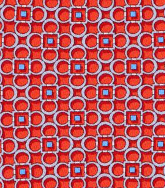 Gancini-Pattern Silk Tie Red