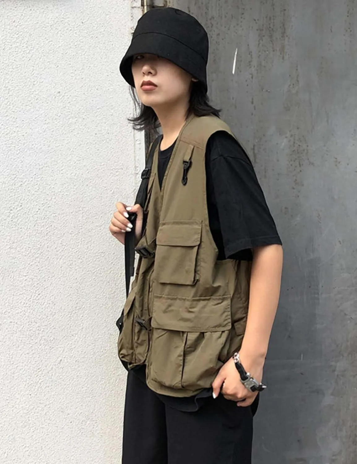 Gihuo Womens Travel Vest Fashion Outdoor Fishing Vest Summer Hiking Safari Photo Vests with Multi Pockets