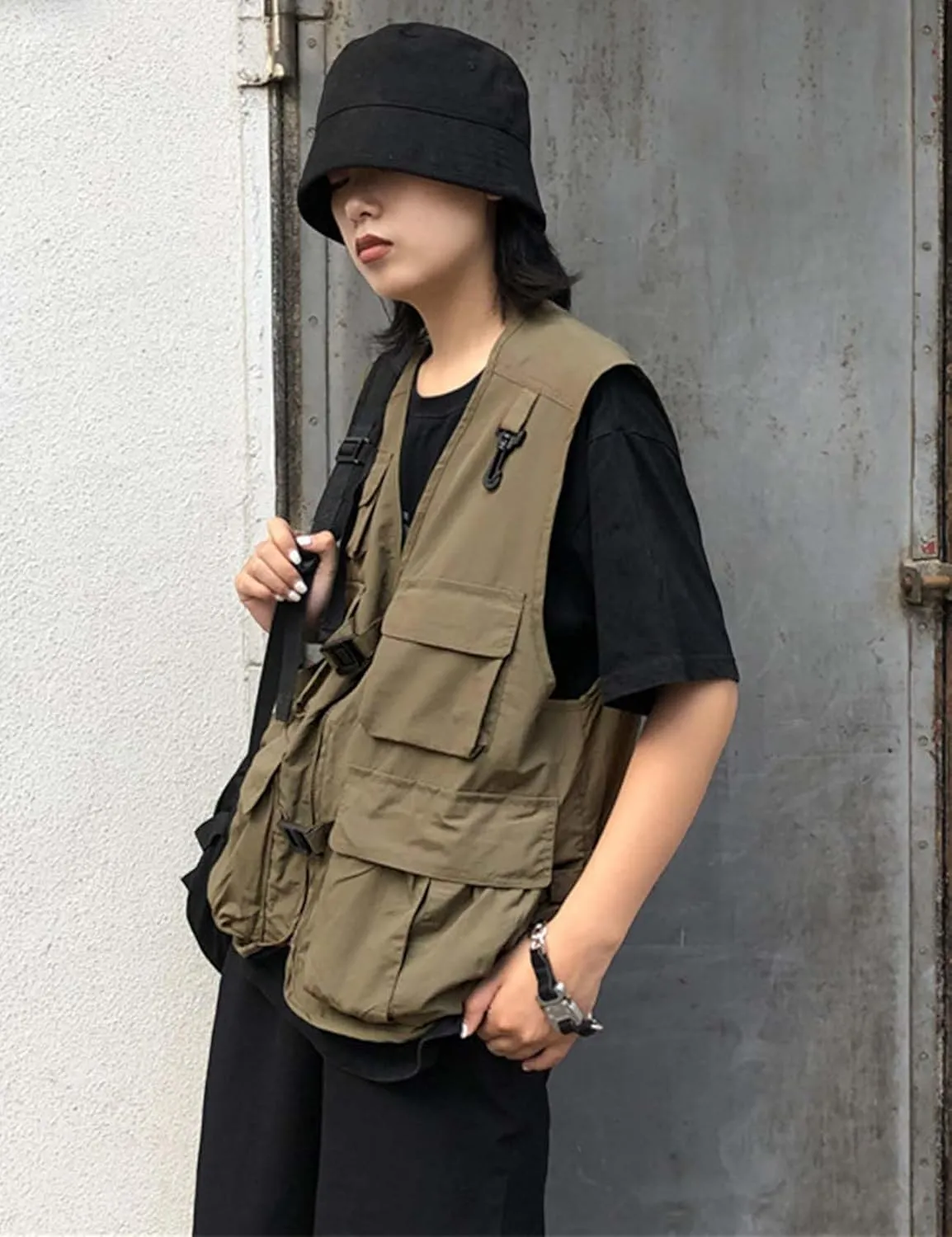 Gihuo Womens Travel Vest Fashion Outdoor Fishing Vest Summer Hiking Safari Photo Vests with Multi Pockets