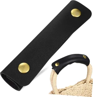 Handle Protection Leather Case Luggage Handle Travel Bag Handles Bag Handle Wraps Luggage Bag Grip Saddle Soft Purse Luggage Markers Purse Strap Pad Duffle Bag Black Pu Leather