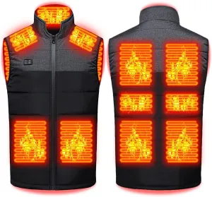 Heated Vest for Men Women, USB Electric Rechargeable Jacket 11 Heating Warming Vests for Fishing Hunting