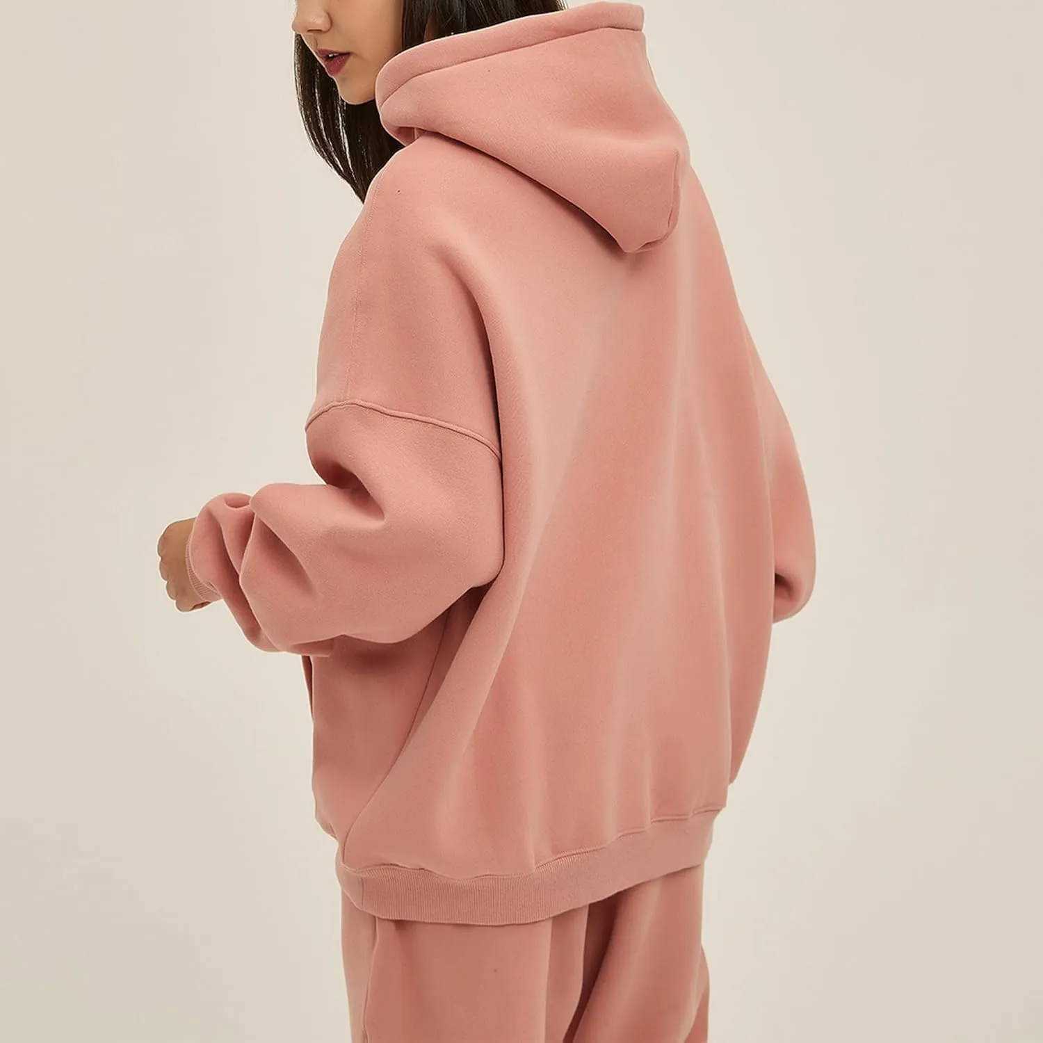 Hixiaohe Womens Oversized Fleece Hoodie Long Sleeve Sweatshirt Fleece Heavyweight Pullover Tops Fall Outfits with Pockets