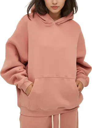 Hixiaohe Womens Oversized Fleece Hoodie Long Sleeve Sweatshirt Fleece Heavyweight Pullover Tops Fall Outfits with Pockets