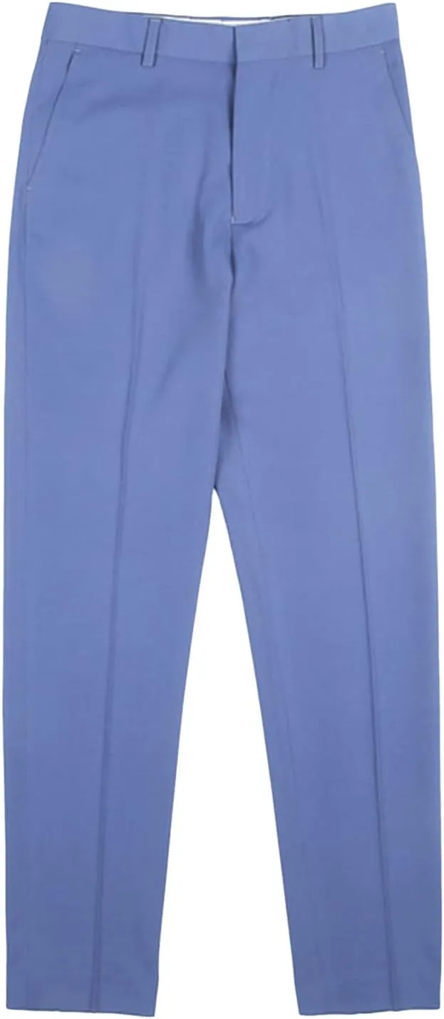 JEShifangjiusu Men's Flat Front Straight Fit Dress Pant Casual Skinny Stretch Chinos Pants Slim Fit Business Pant with Pocket (29,Dark Blue), Dark Blue, 29