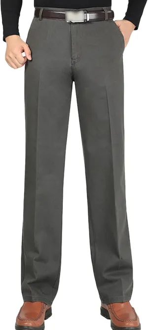 JEShifangjiusu Men's Stretch Dress Pants Casual Slim Fit Skinny Suit Pants Chino Pant Business Fit Flex Flat Front Pant (37,Grey), Grey, 37