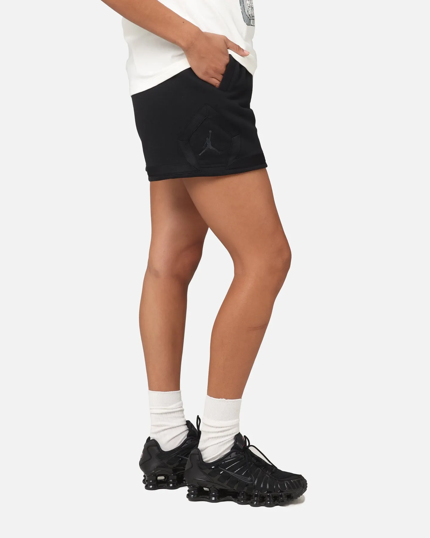 Jordan Women's Flight Fleece Diamond Shorts Midnight Navy