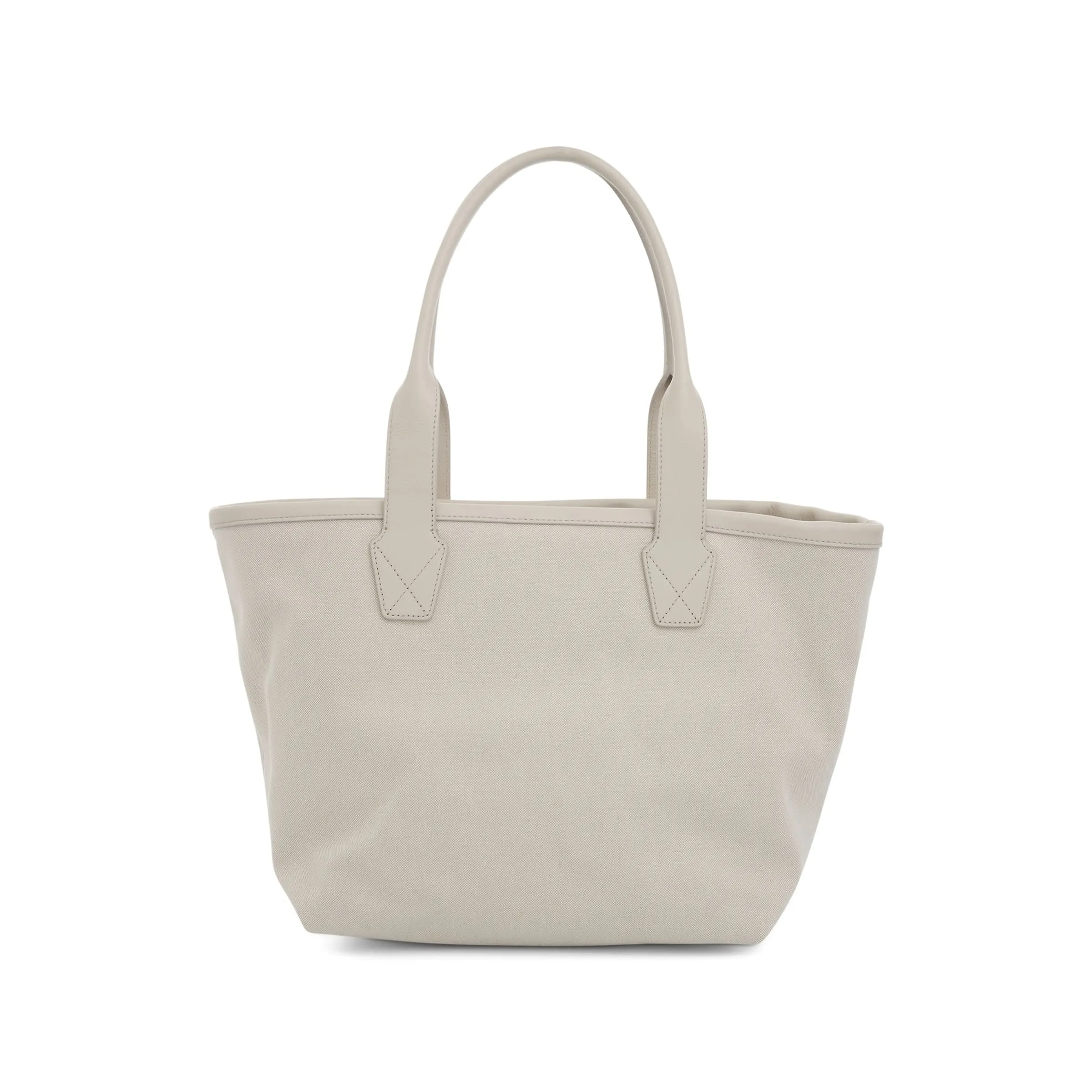Jumbo Canvas Tote Bag in Natural/Black