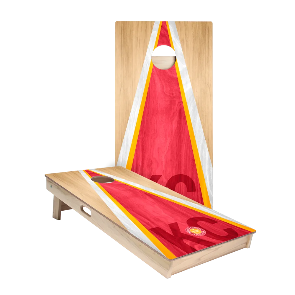 Kansas City Football Gameday Classic Triangle Star Cornhole Boards