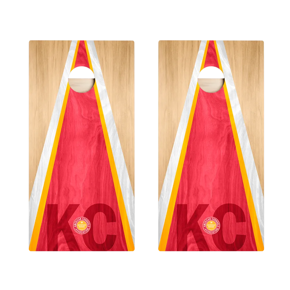 Kansas City Football Gameday Classic Triangle Star Cornhole Boards