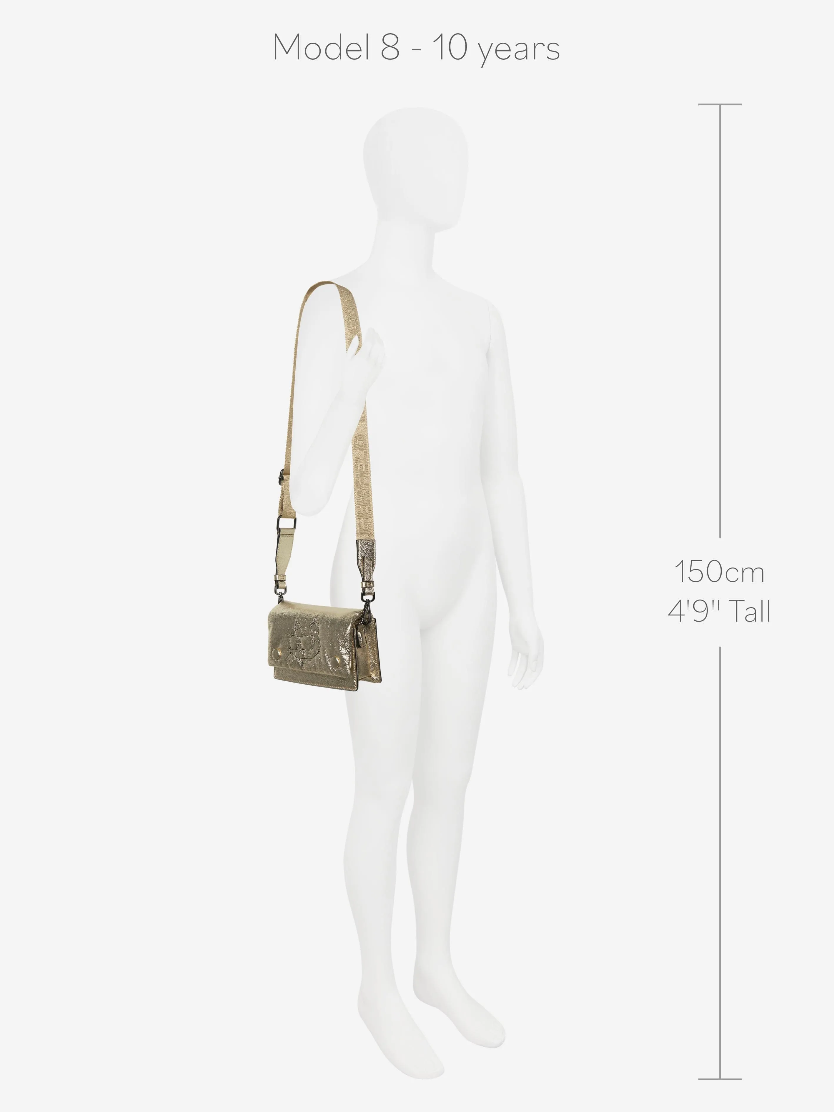 Karl Lagerfeld Girls Choupette Crossbody Bag in Gold