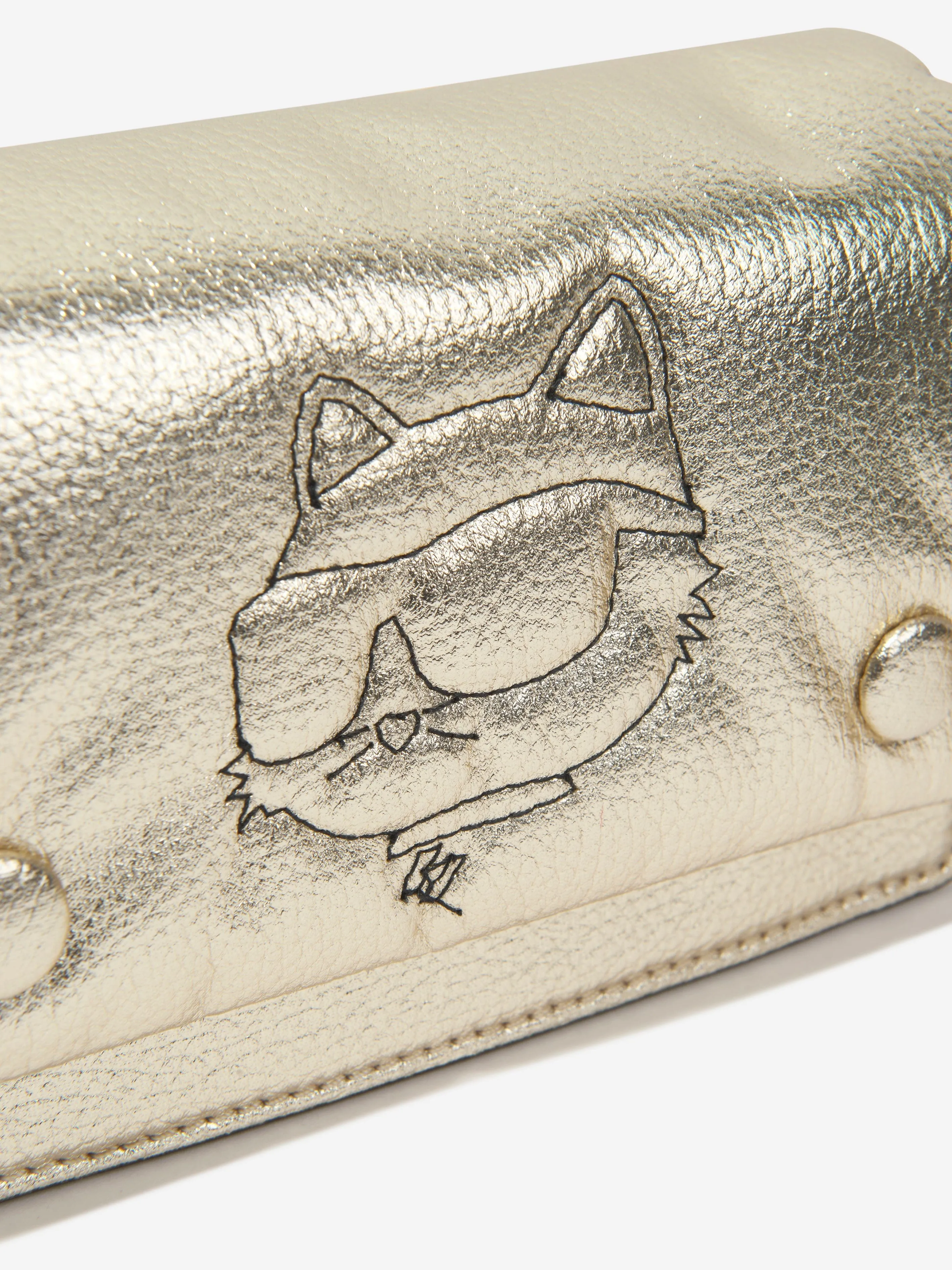 Karl Lagerfeld Girls Choupette Crossbody Bag in Gold
