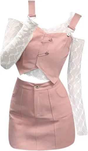 Ladies Dresses Women Hollow Out Tops Vests Camisole Women Elegant High Waist Mini Dress