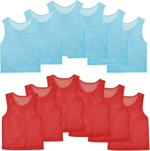Layway Pinnies Team Practice Vests for Child Youth Teen Adult,Mesh Scrimmage Jersey for Soccer Football Basketball