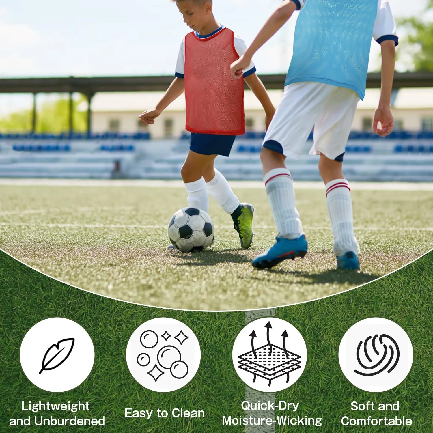 Layway Pinnies Team Practice Vests for Child Youth Teen Adult,Mesh Scrimmage Jersey for Soccer Football Basketball