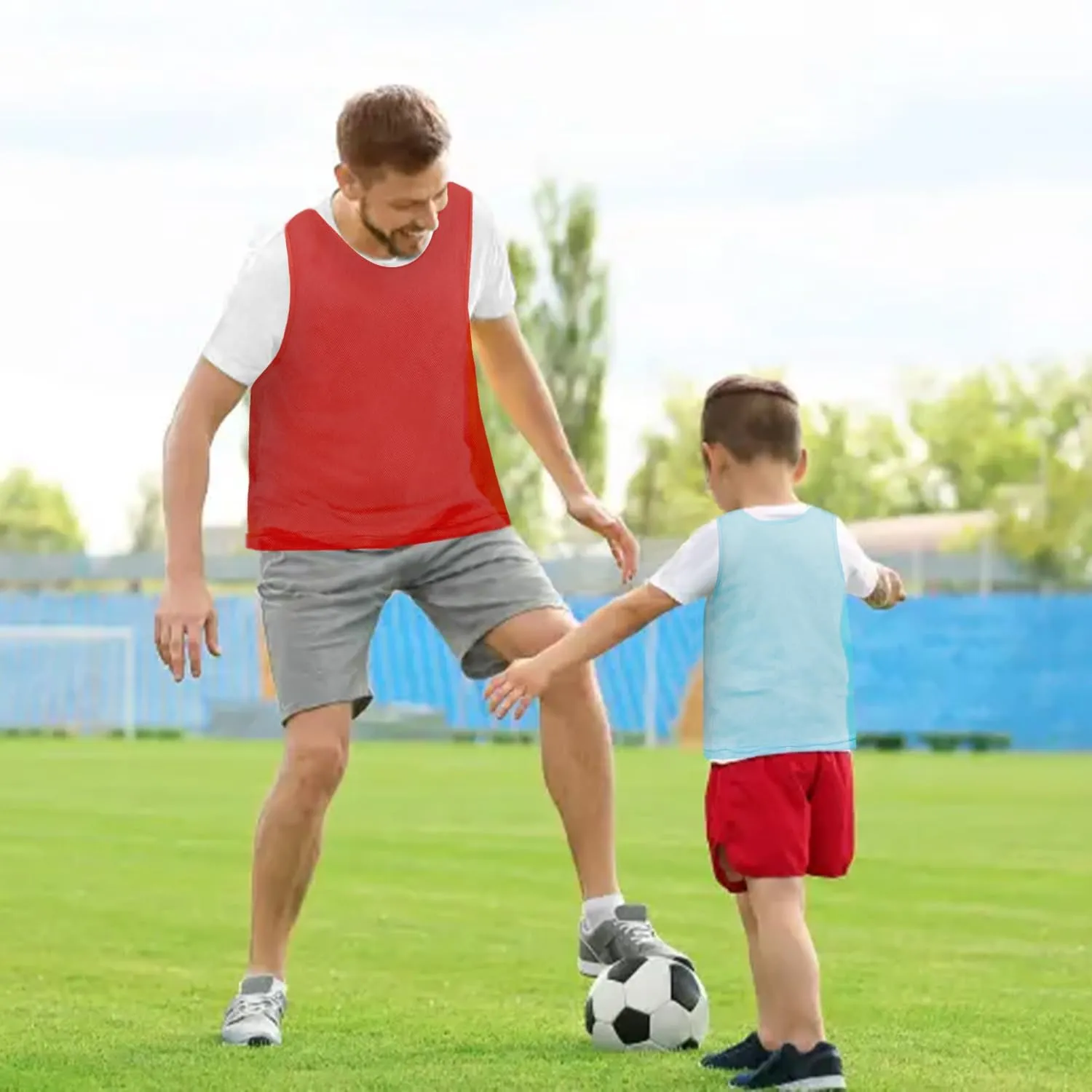 Layway Pinnies Team Practice Vests for Child Youth Teen Adult,Mesh Scrimmage Jersey for Soccer Football Basketball