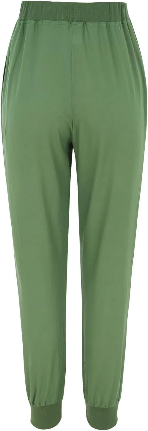 Linen Pants for Women Casual 2024 Summer Drawstring Elastic High Waist Palazzo Pants Straight Wide Leg Lounge