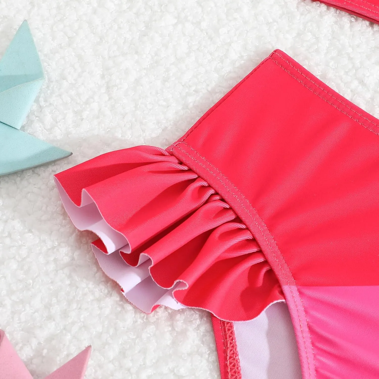 Little Girls Two Piece Bikini Set Ruffle Stripe Watermelon Summer Beach Bathing Suit Swimsuit 1-5 Years