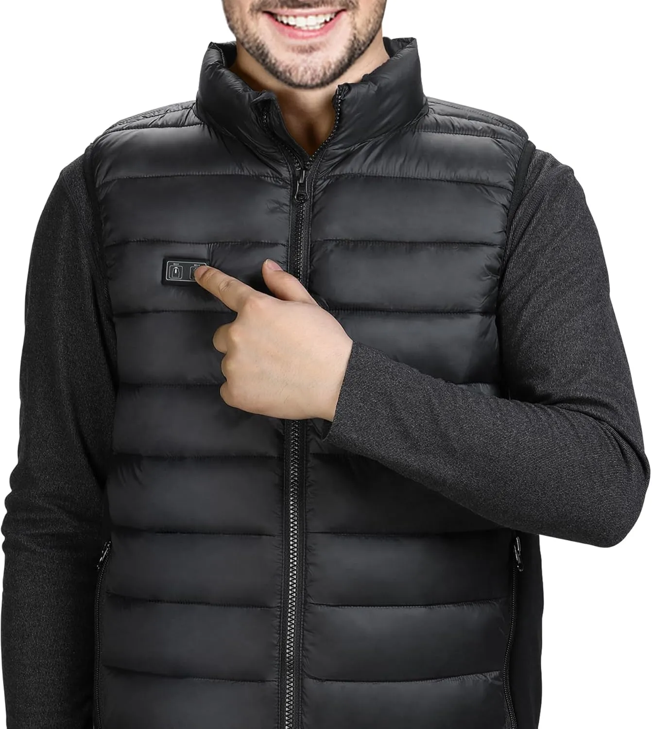 Loowoko Heated Vest for Men with Battery Pack Included, Rechargeable Electric Heating Jacket Coat, Lightweight Warming Vests