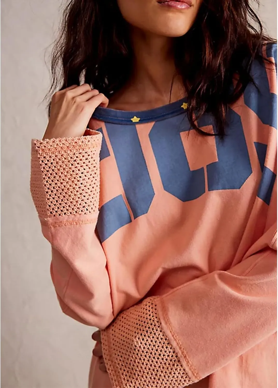 Meiweileya Womens Y2k Usa Star Graphic Print Oversized Sweatshirts Vintage Striped Tiger Aesthetic Hoodies Doop Tops
