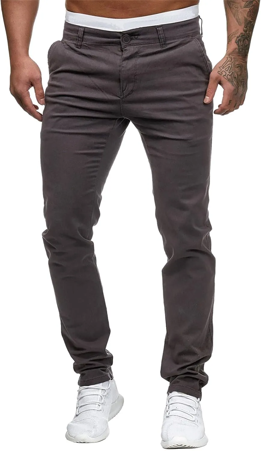 Men's Casual Cargo Pants Loose Fit Hiking Trousers Athletic Sweatpants Outdoor Wearing Pants with Pockets Joggers