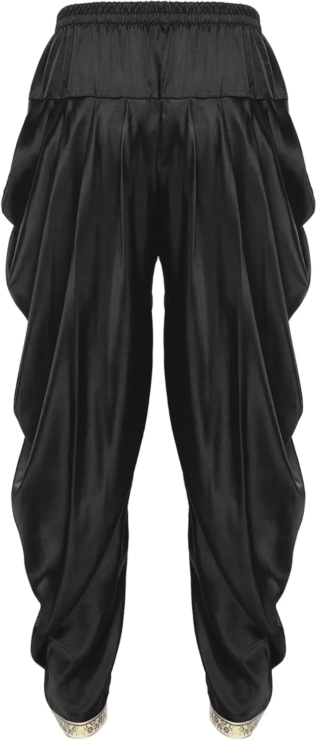 Mens Harem Pants Satin Yoga Beach Baggy Summer Trousers