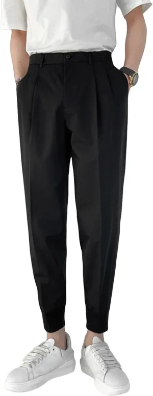 Men'S Slim Fit Dress Pant Lightweight Chino Flat Front Straight Fit Pant Pants Winter Trousers Outdoor Pants (31,Black), Black, 31