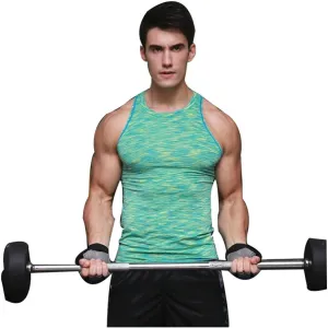 Men's Sport Quick Dry Compression Tank Tops Vests Shirt Baselayer Sleeveless (X-Large, Green)