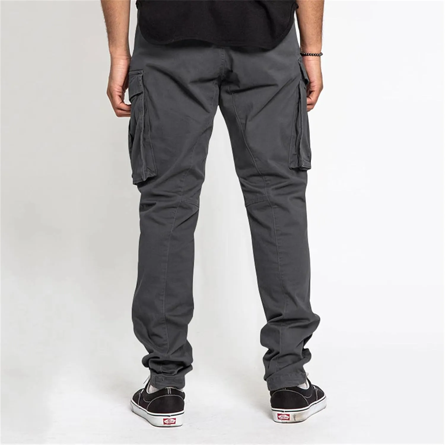 Mens Sweatpants Joggers Pants Man Drawstring Colorblock Patchwork Cargo Pants Loose Fit Drawstring Sweatpants Street