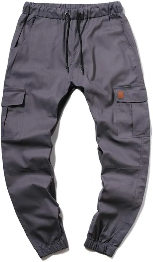 Mens Workout Cargo Sweatpants Joggers Pants Loose Fit Men's Classic-Fit Expandable-Waist Flat-Front Pant Golf Joggers
