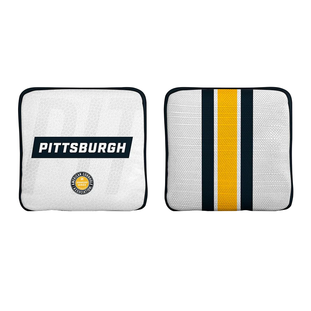Pittsburgh Football Gameday Stripes Synergy Edge Cornhole Bags