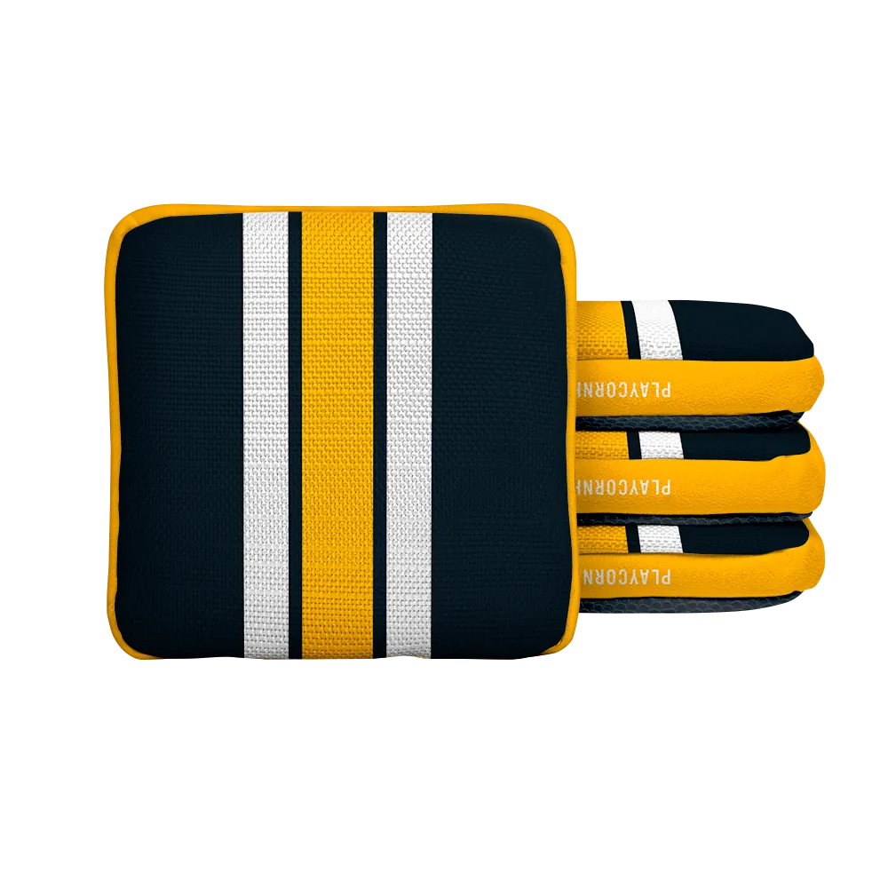 Pittsburgh Football Gameday Stripes Synergy Edge Cornhole Bags
