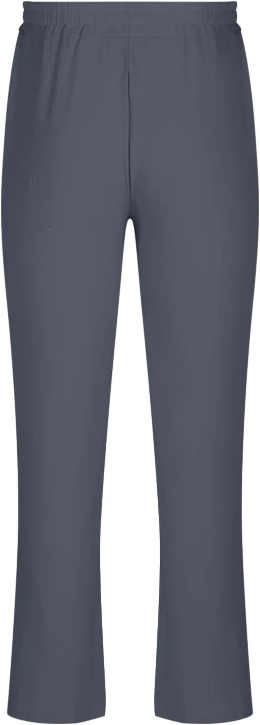 Plus Size Pants for Mens Elastic Waist Casual Pants Solid High Waist Pants Wide Leg Trousers Lightweight Loose Pant