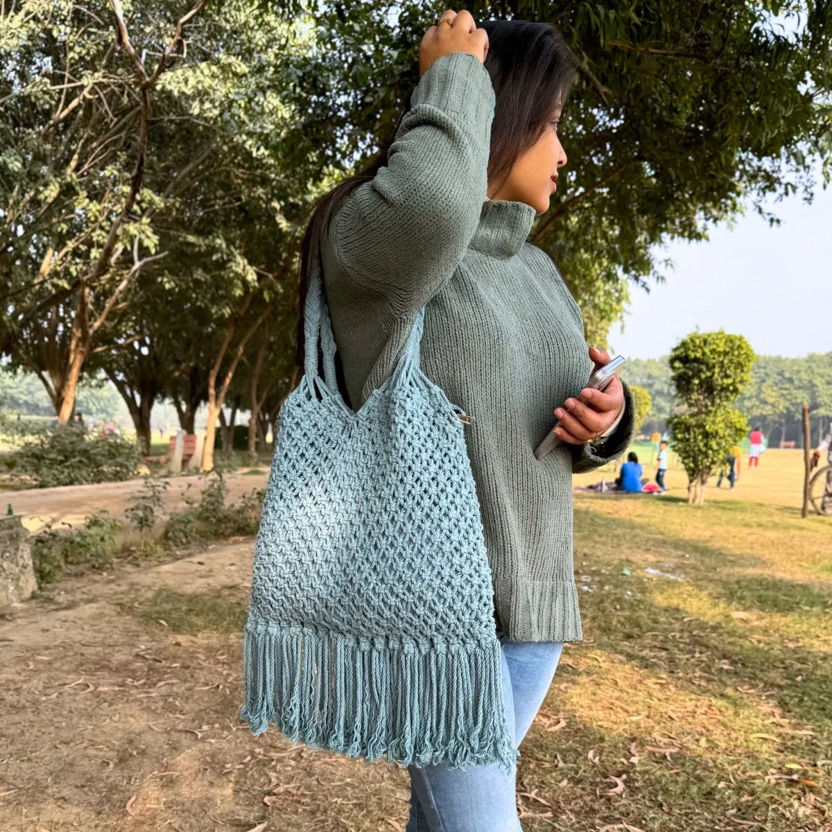 Powder Blue Hobo Bag