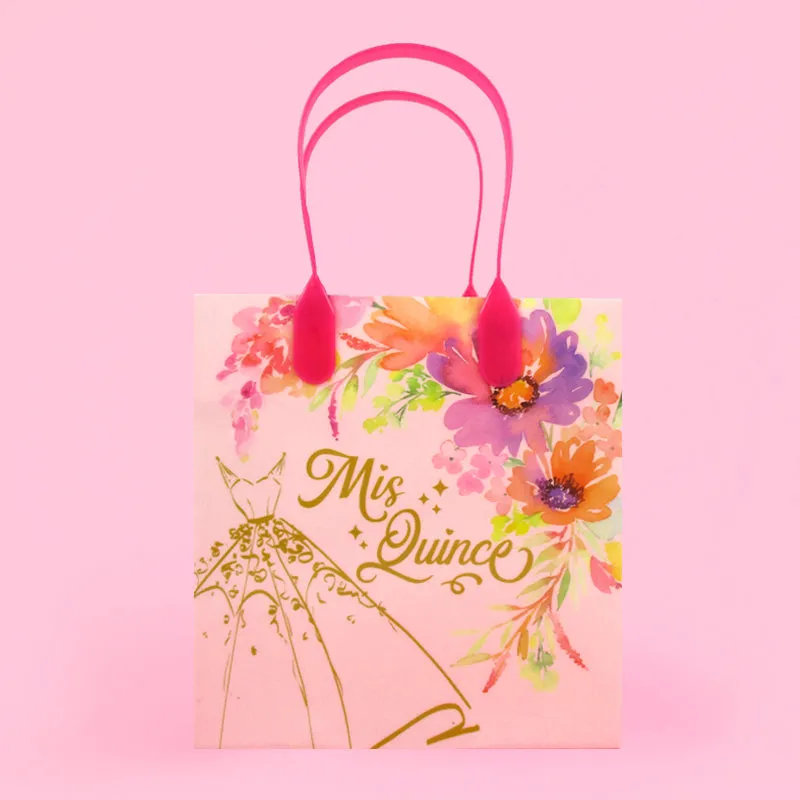 Quicenera Party Favor Bags Treat Bags - Set of 6 or 12