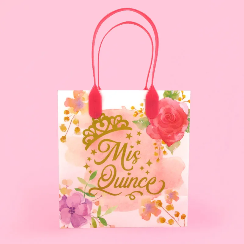 Quicenera Party Favor Bags Treat Bags - Set of 6 or 12