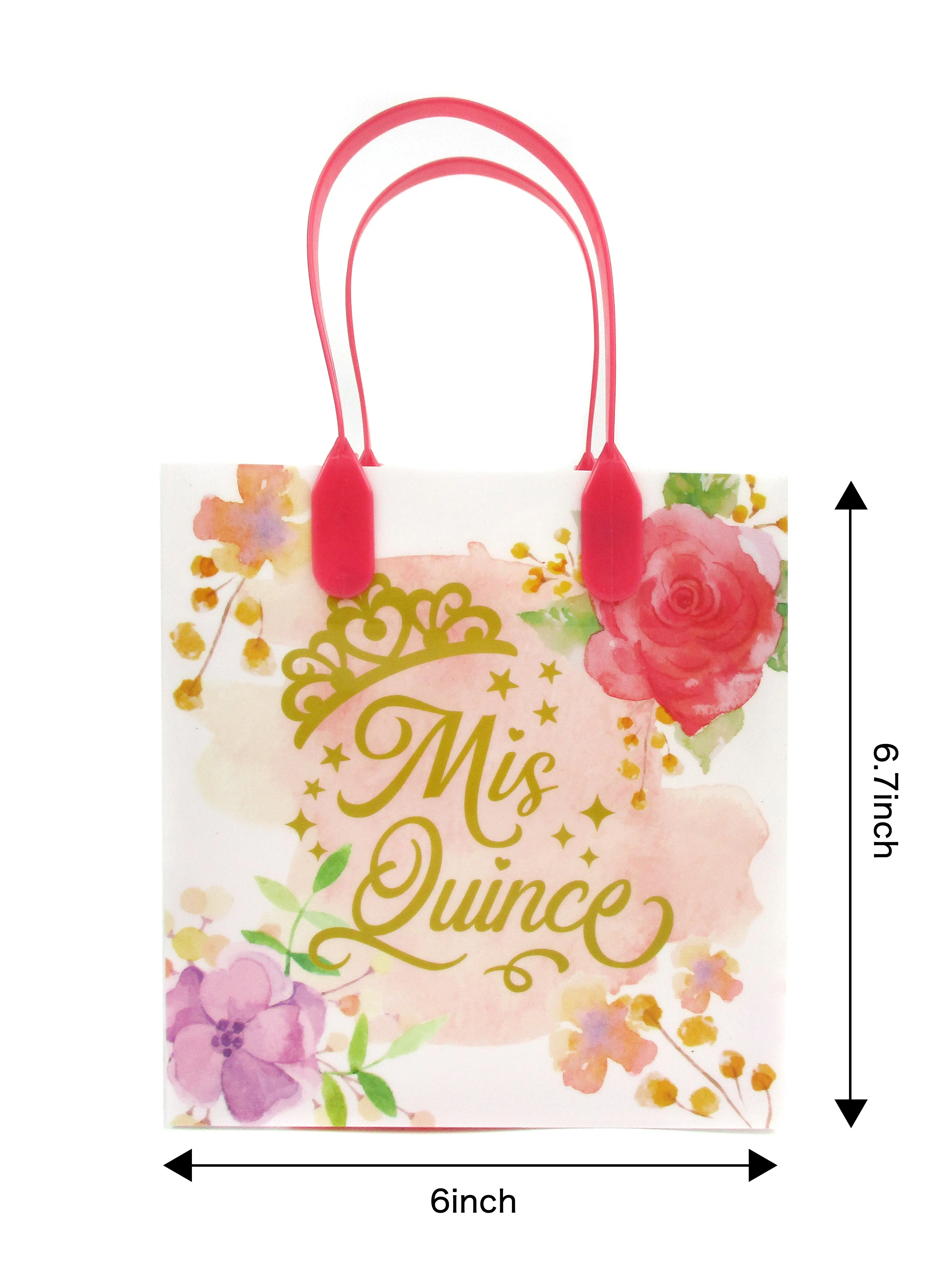 Quicenera Party Favor Bags Treat Bags - Set of 6 or 12