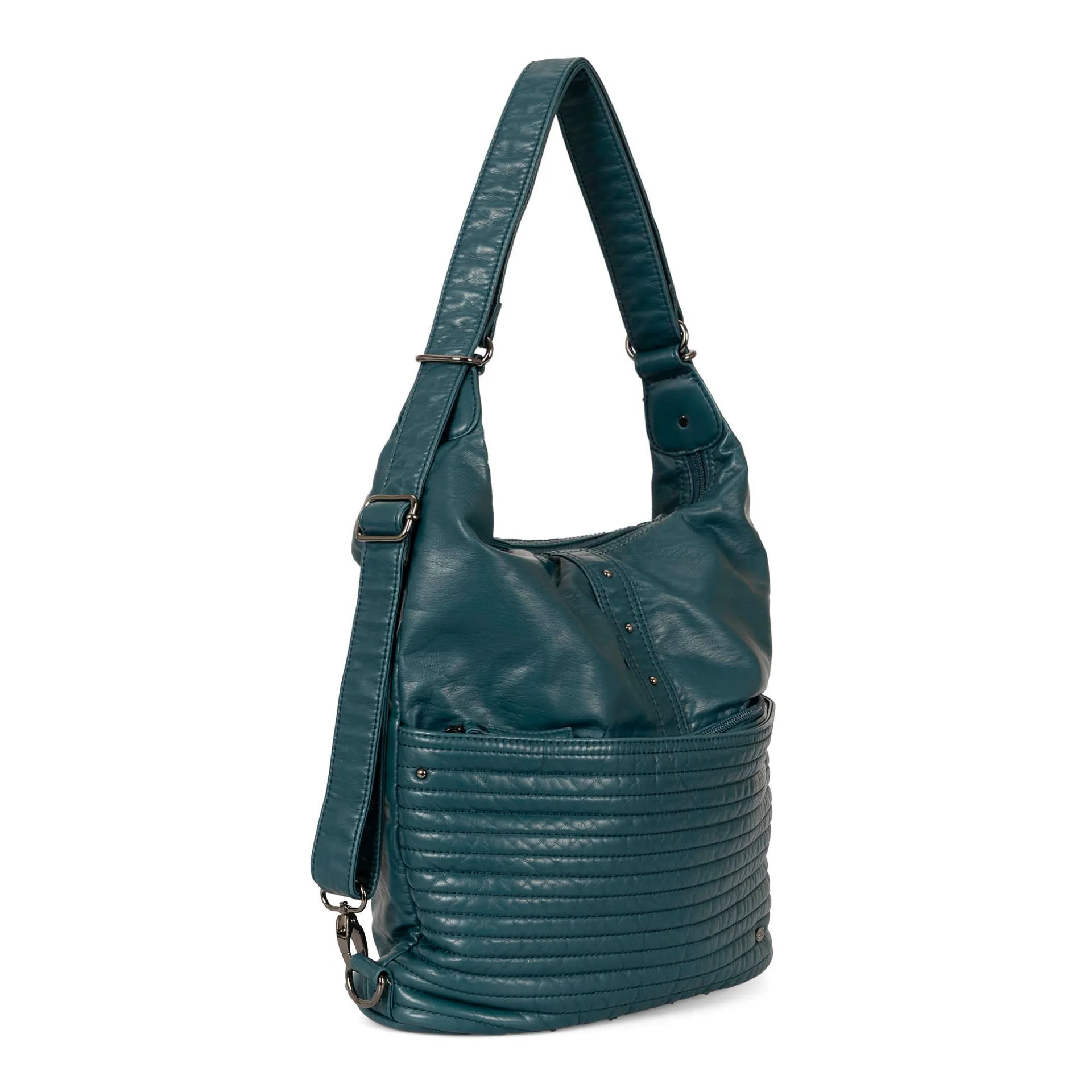 Quilted Convertible Hobo Bag