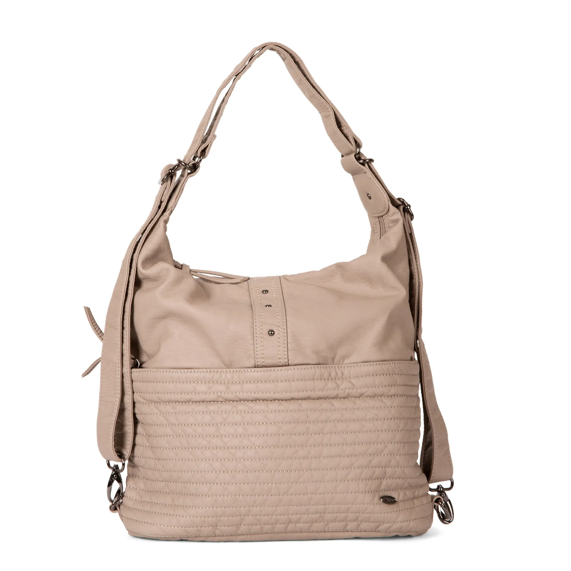 Quilted Convertible Hobo Bag